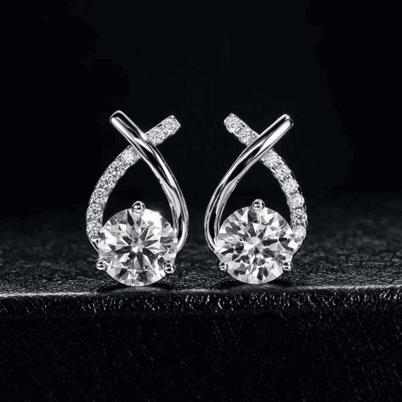 Brincos Moissanite 4 quilates