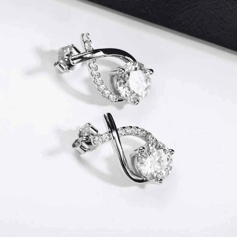 Brincos Moissanite 4 quilates