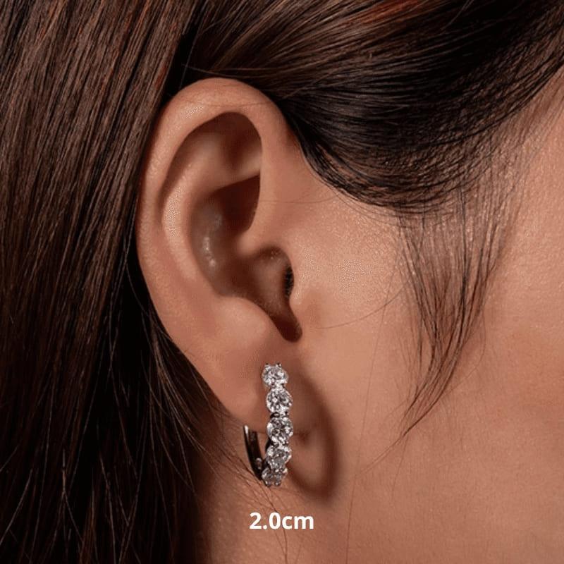 Brinco Argola com Moissanite 4mm