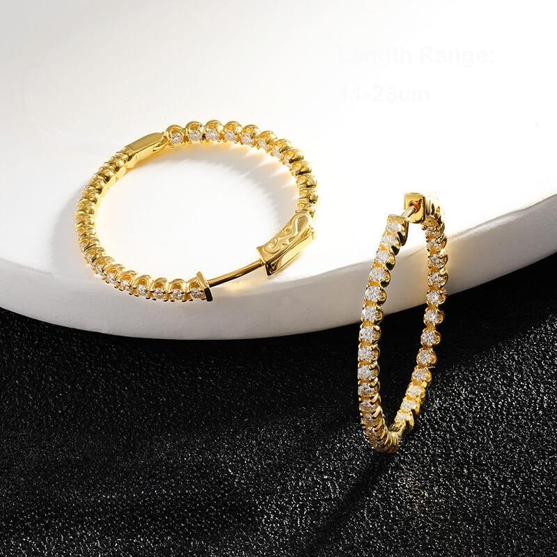 Brinco Feminino de Argola Moissanite Clas Luxury
