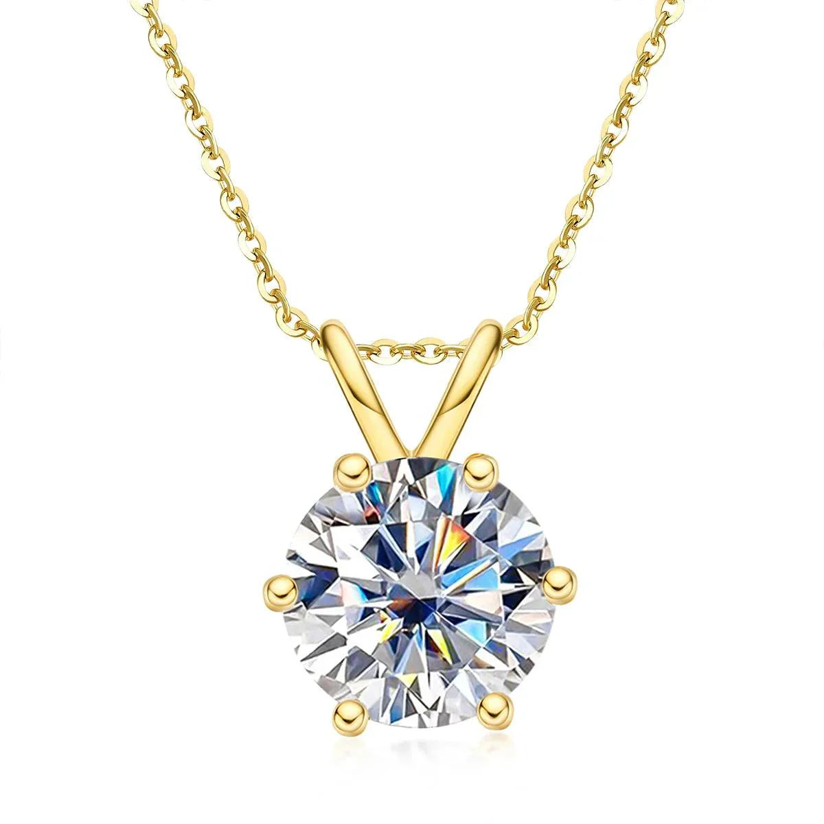 Colar Ponto de Luz com Moissanite - Prata 925 com Pedras Brilhantes